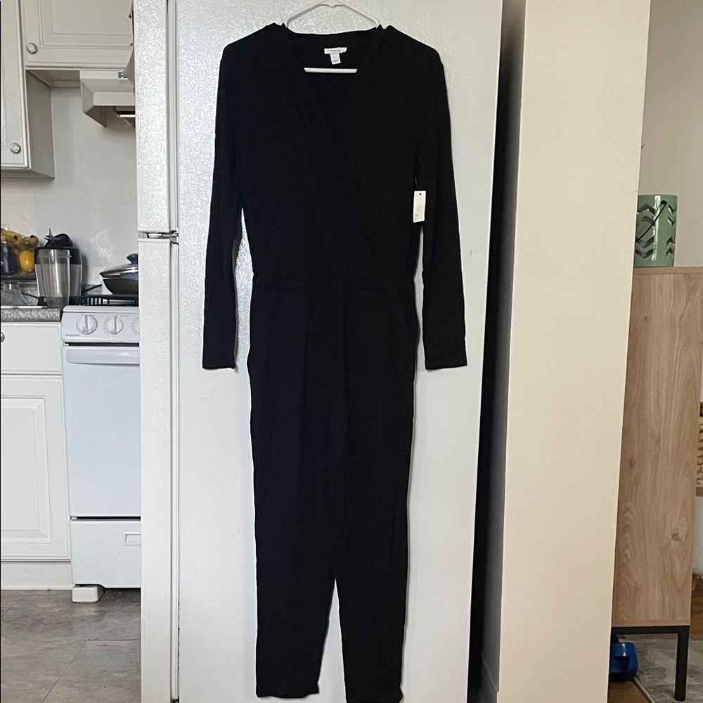 Daily Ritual NWT Small Classic Black Jumpsuit Pockets